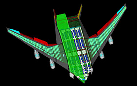 Konzept eines künftigen Flugzeug-Typs. <BR>Bild: DLR