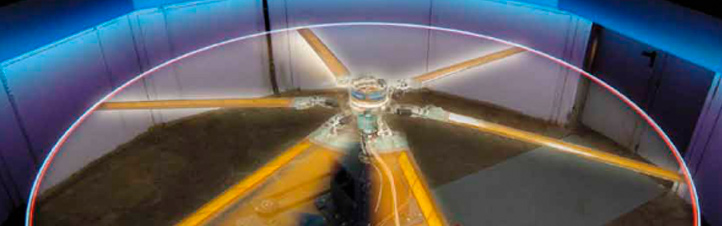 Beim DLR wird an besonders leisen Hubschrauber-Rotoren geforscht. Hier einer der Tests für den Hubschrauber mit „Muskeln“. Bild: DLR
