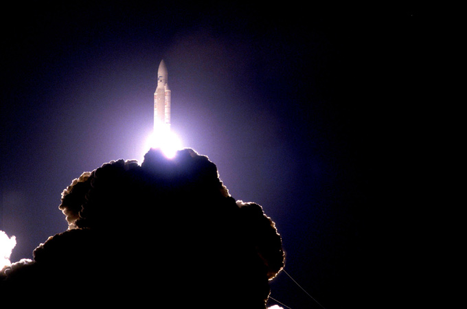 Start einer Ariane-Rakete.
Bild: ESA, CNES, Arianespace