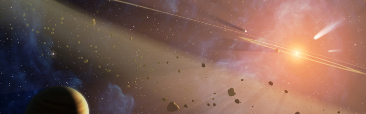 Der Asteroidengürtel (künstlerische Darstellung). Bild: NASA, JPL, Caltech