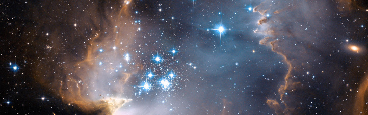 Das Universum: scheinbar unendliche Weiten. Hier eine unserer Nachbar-Galaxien, die Kleine Magellansche Wolke.Bild: NASA, ESA, STScI