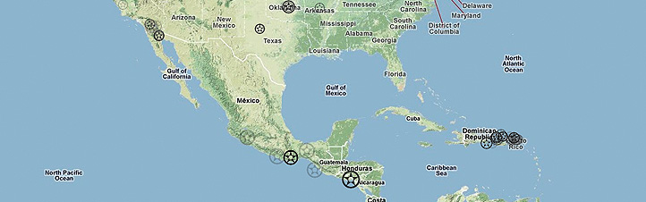 Auf dieser Karte sieht man, wo in diesen Minuten die Erde bebt. Bild: 2011 Google Maps, Jörn Clausen 