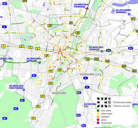 Die aktuellen Verkehrsdaten werden online zusammengefasst.  Bild: DLR