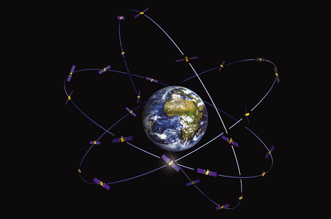 Diese künstlerische Darstellung zeigt das Galileo-System. Bild: ESA