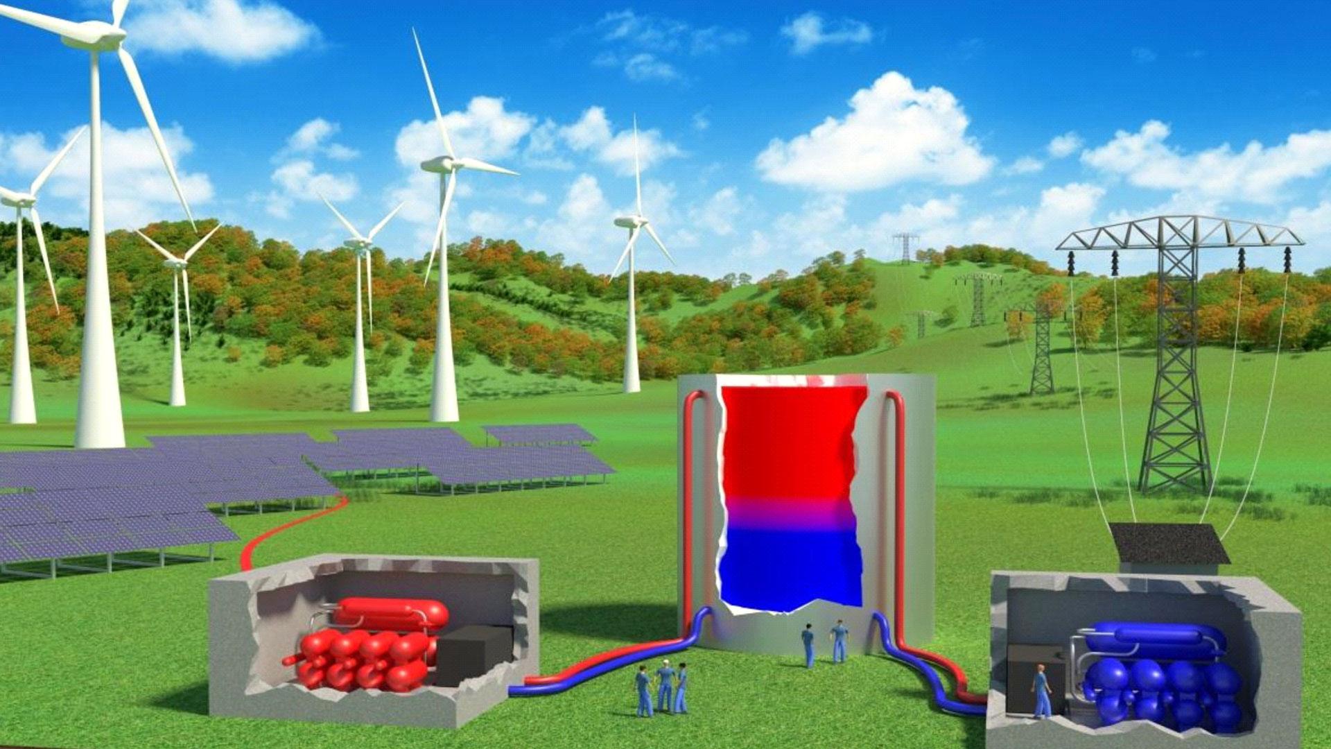 Mit Carnot-Batterien lassen sich Schwankungen von Sonnen- und Windenergie ausgleichen