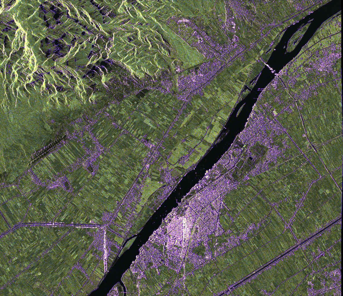 Radaraufnahme des Tals der Könige und der Stadt Luxor