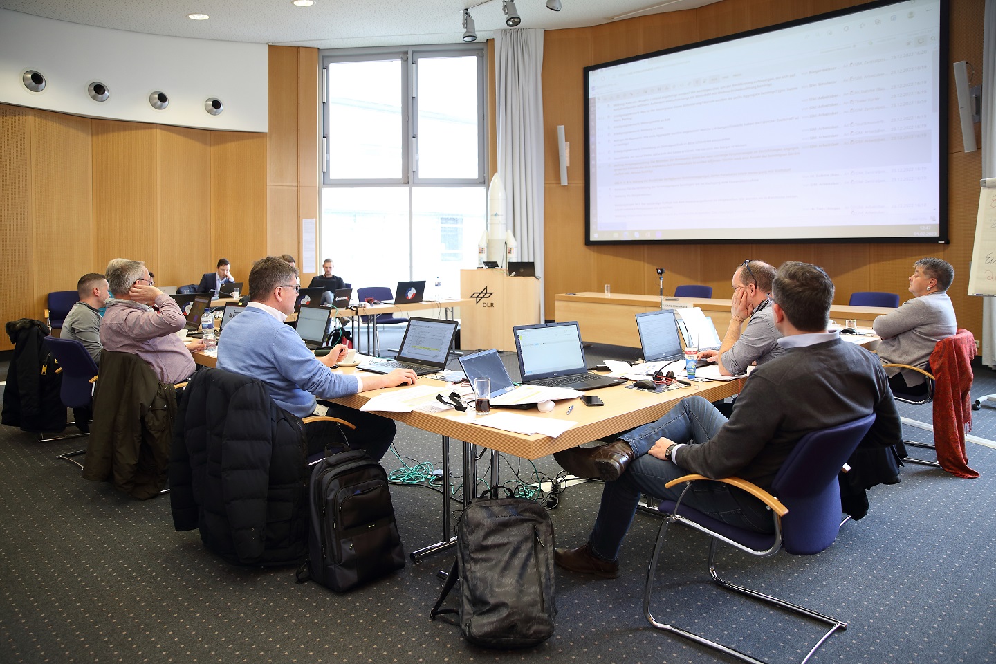 Die Übungsleitung im Einsatz