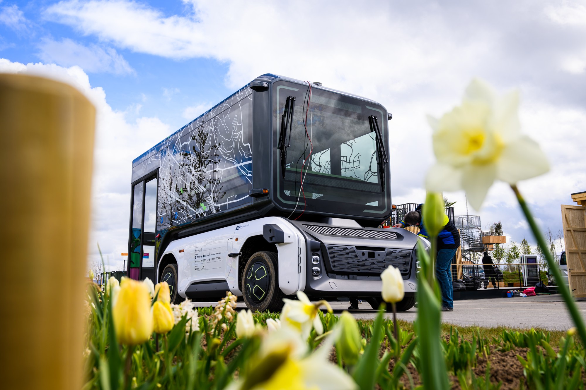 Das DLR erprobt mit dem Fahrzeugkonzept U-Shift autonomes Fahren auf der BUGA 2023.