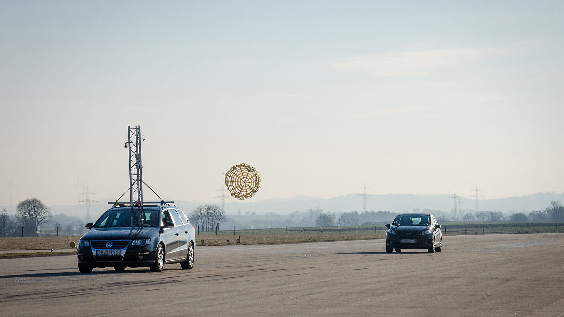 Test eines Fallschirmsystems