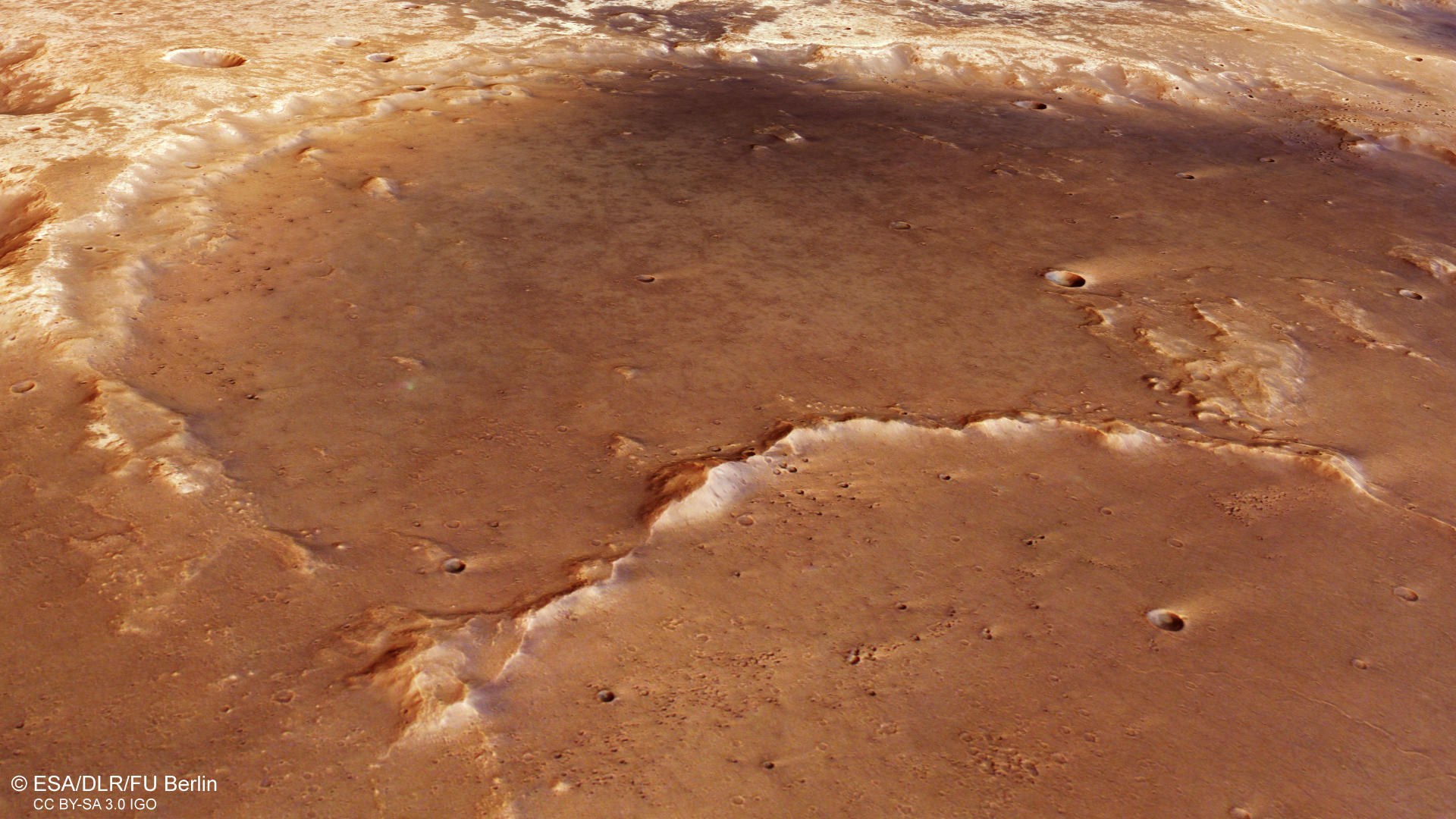 Stark erodierte Krater in Chryse Planitia