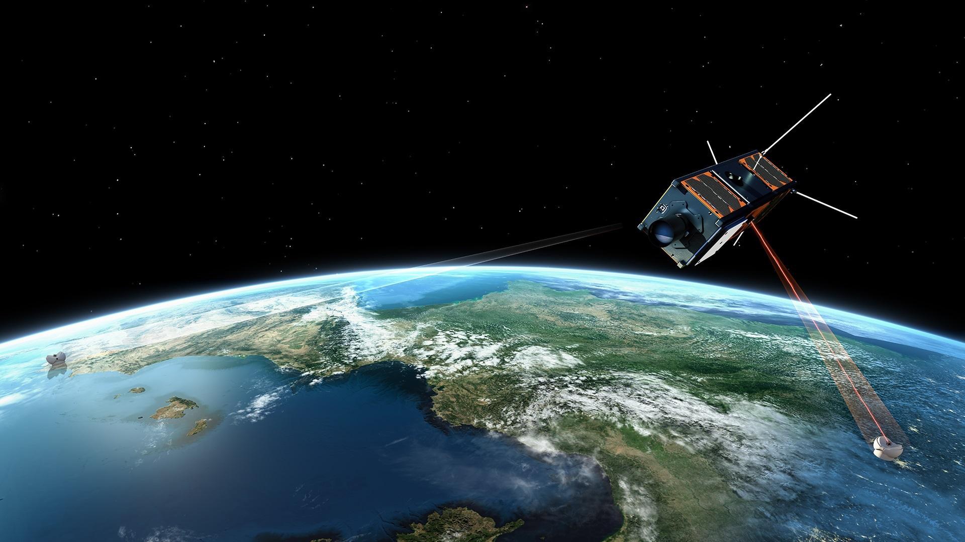 Der Satellit PIXL-1 über der Erde
