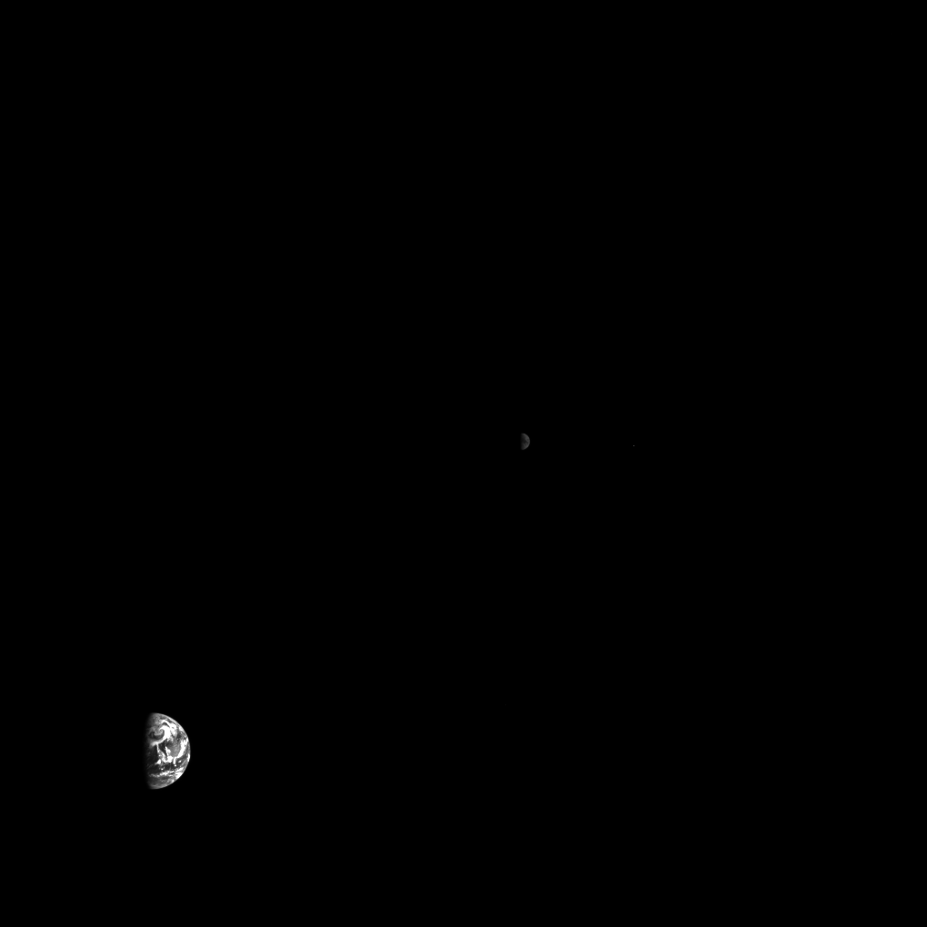 Bild der Asteroid Framing Camera (AFC) an Bord der Raumsonde Hera