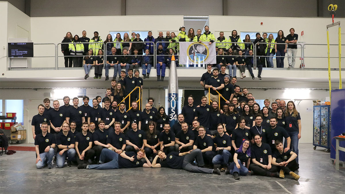 Die Studierendenteams und Organisatoren der REXUS 33/34-Doppelkampagne 2025