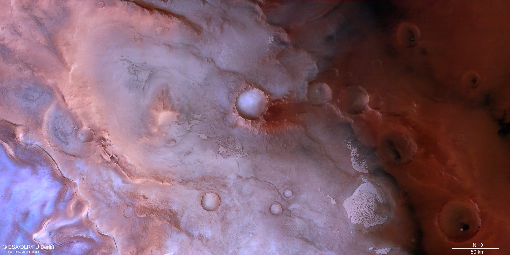 Die Region Thyles Rupes auf dem Mars im Visier der deutschen Marskamera HRSC (High Resolution Stereo Kamera)