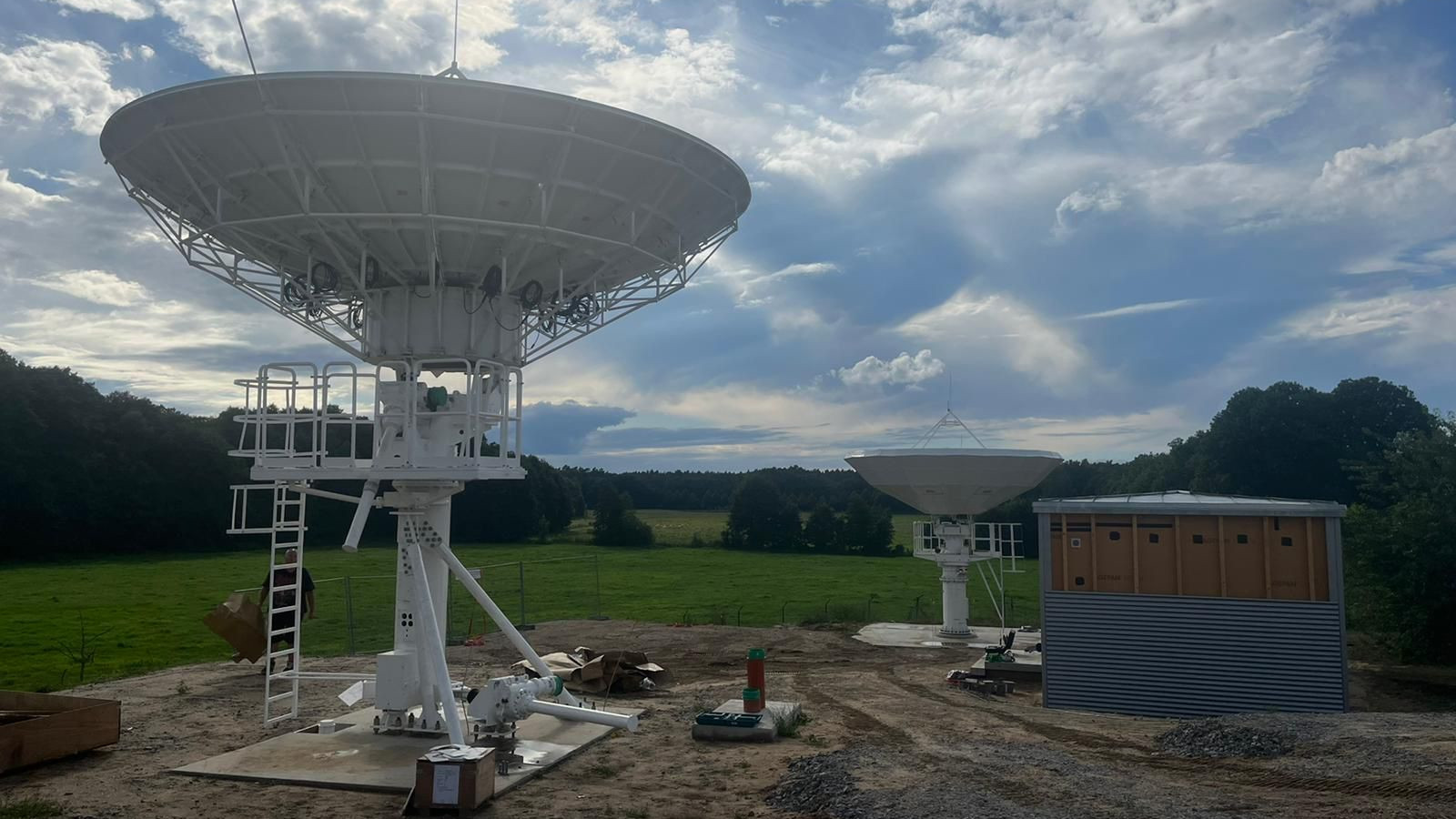 Die Bodenstation der Heinrich-Hertz-Mission in Neustrelitz