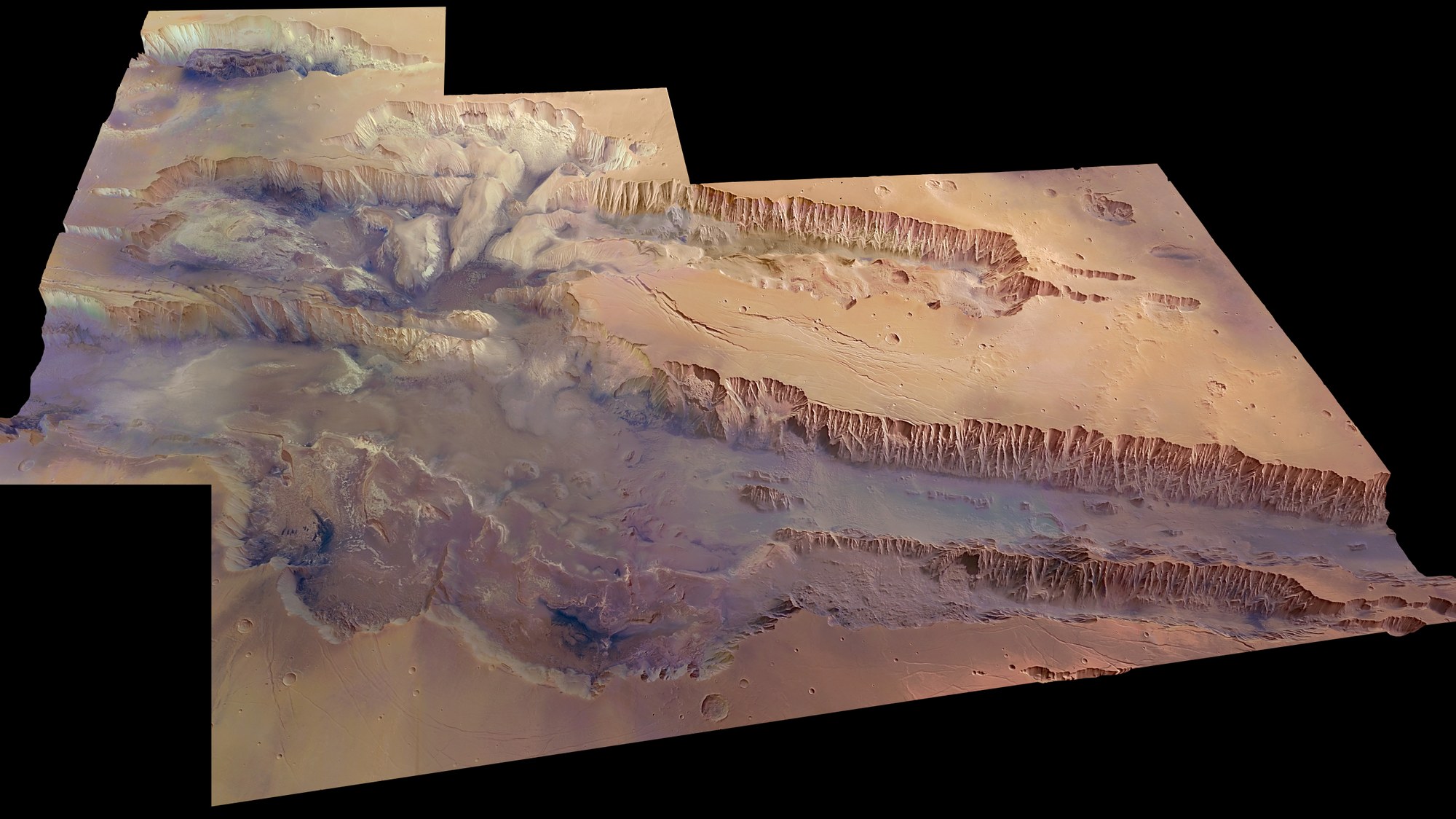 Geländemodell des Valles Marineris