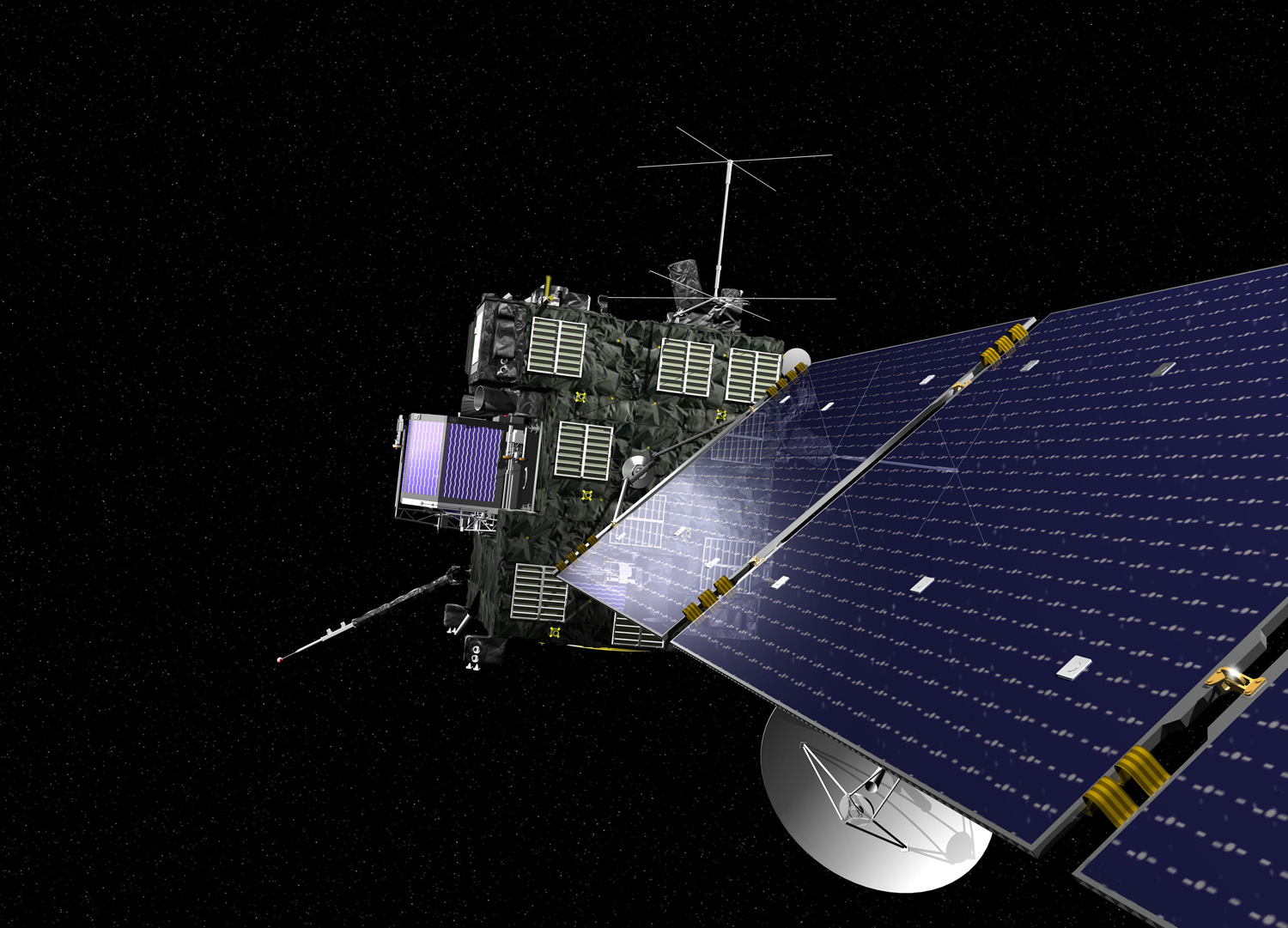 Die Kometensonde Rosetta (künstlerische Darstellung)