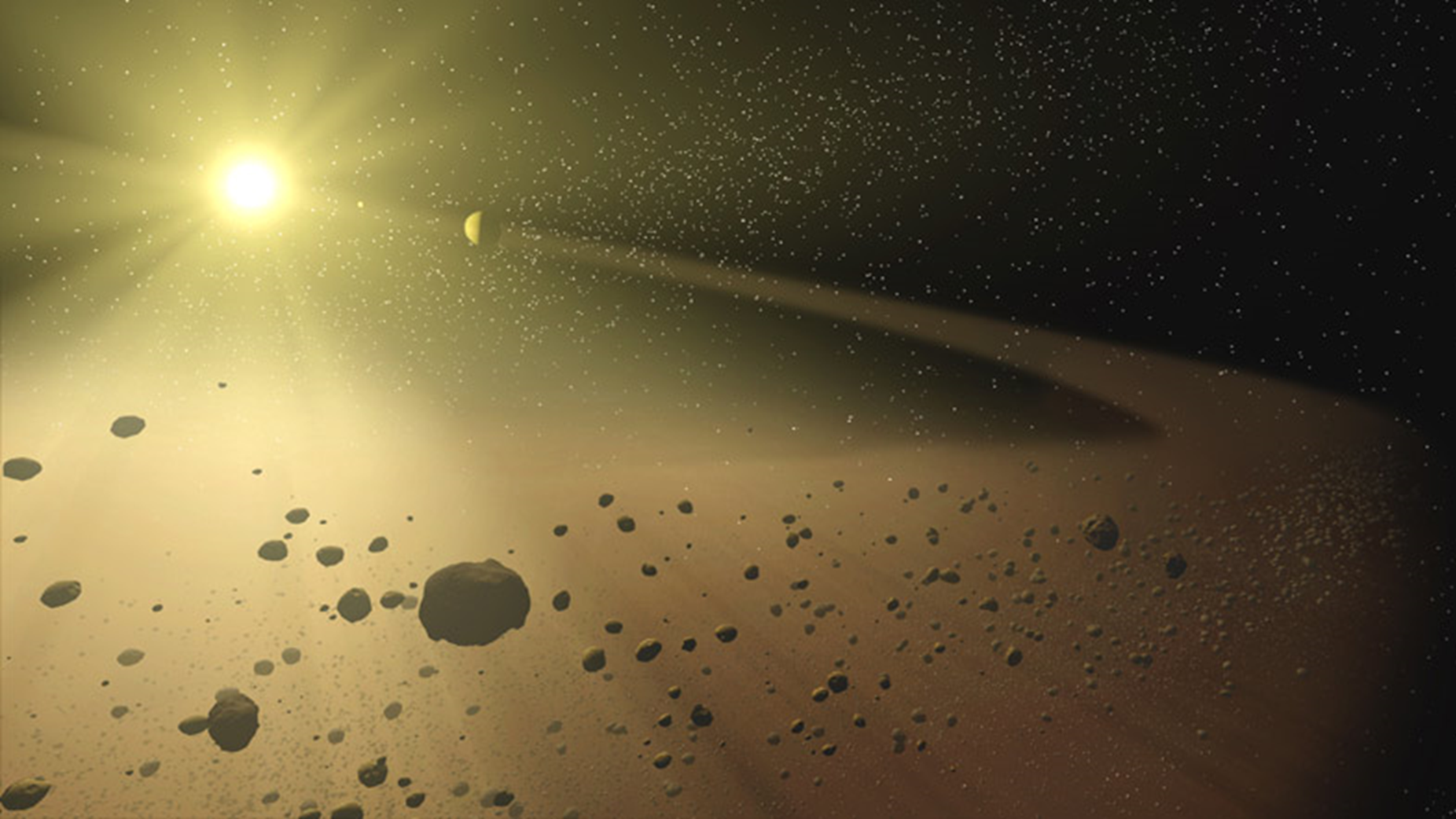 Künstlerische Darstellung einer Planetenentstehung