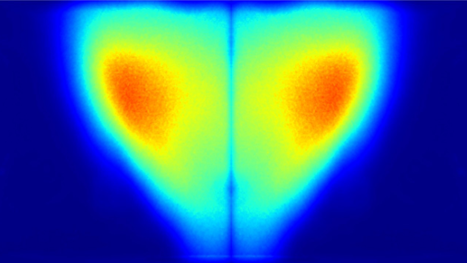 OH*-Chemilumineszenz Aufnahme einer Wasserstoff-Flamme am Prüfstand Atmosphärische-Primär-Zone am DLR-Institut für Antriebstechnik in Köln.
