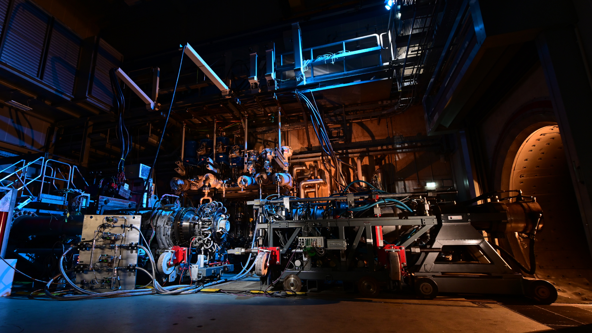 Hochdruck-Brennkammer-Prüfstand 5 am Institut für Antriebstechnik in Köln.