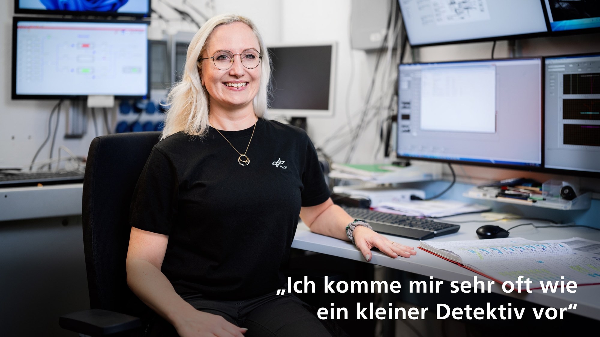 „Es ist immer sehr viel los an den Prüfständen“, sagt Jasmin. Doch gerade das Spektrum an Aufgaben ist es, dass ihre Arbeit als Maschinenbautechnikerin so besonders macht.