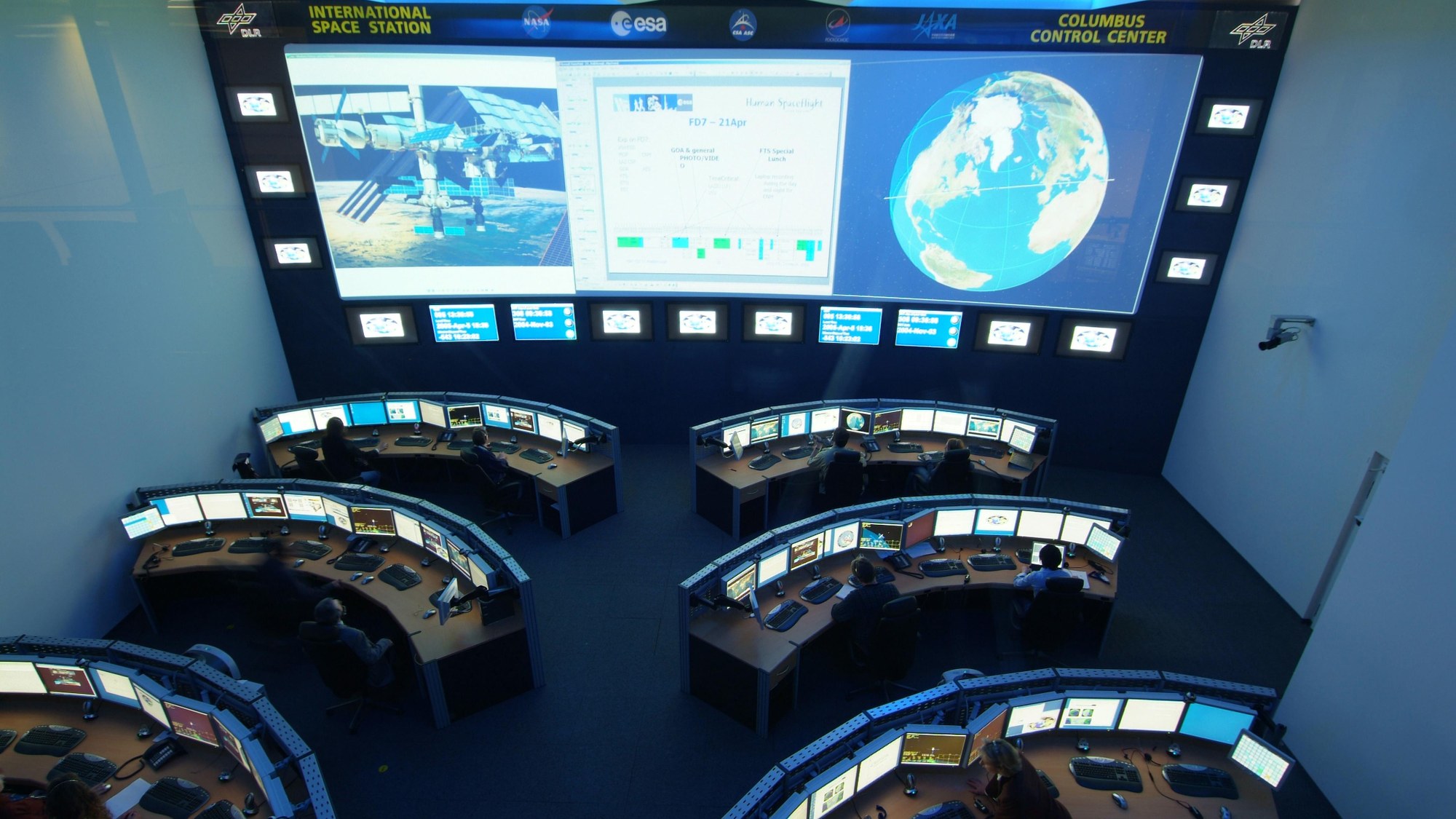 Blick in das Columbus-Kontrollzentrum