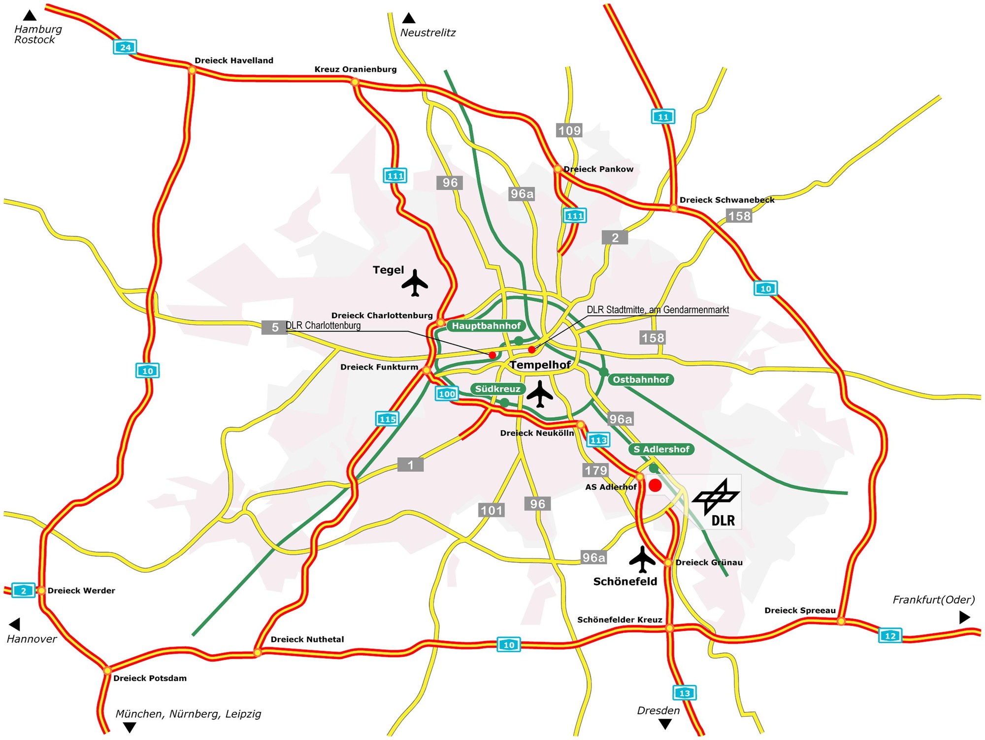 DLR Berlin – Mit dem Flugzeug anreisen