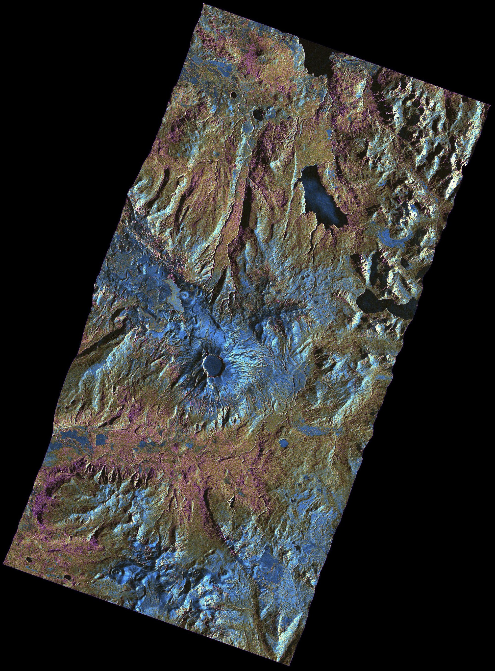 Das Vulkangebiet Puyehue-Cordón Caulle am 6. Juli 2011 - einen Monat nach dem Ausbruch