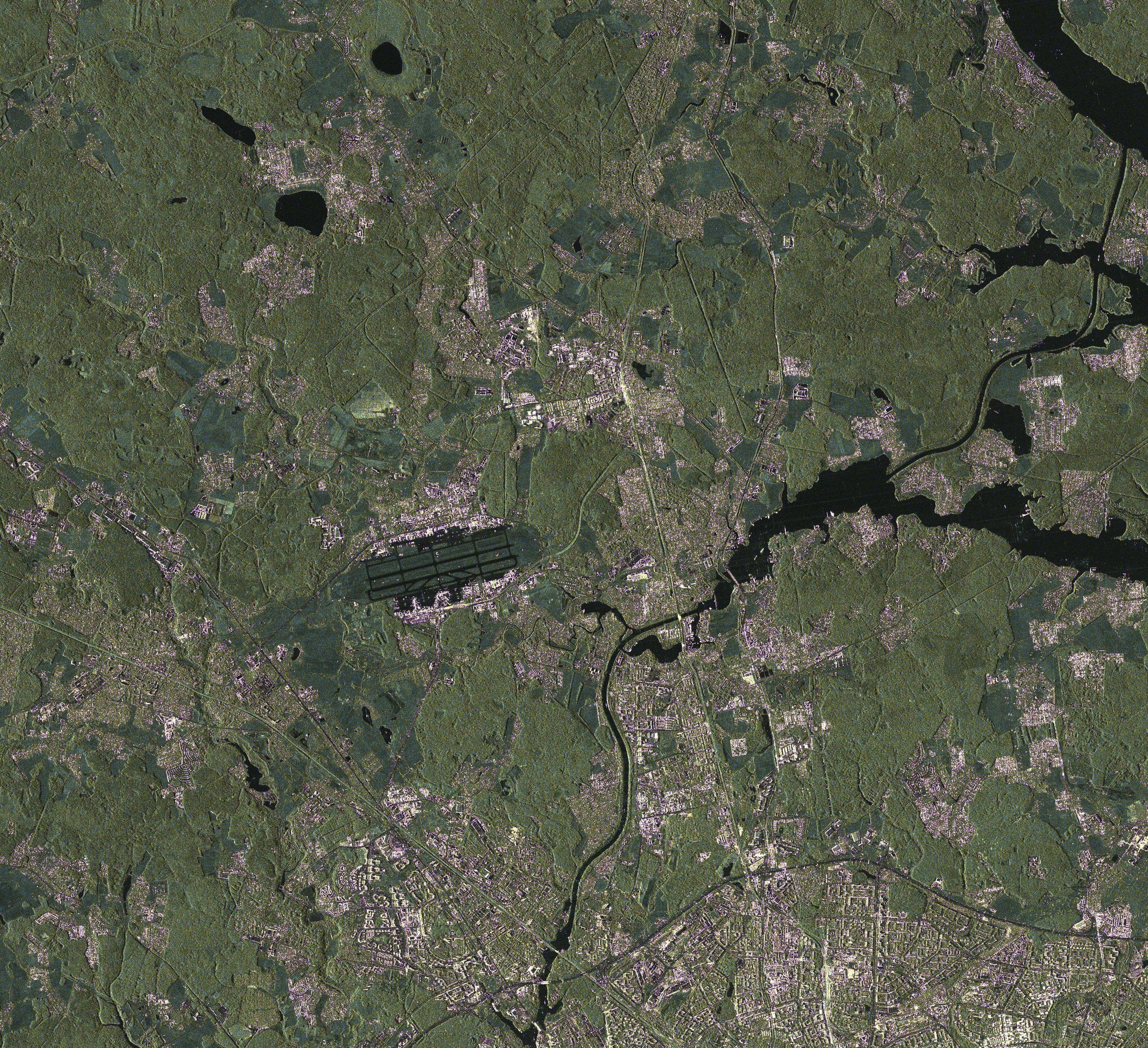 Moskau aus 500 Kilometern Höhe