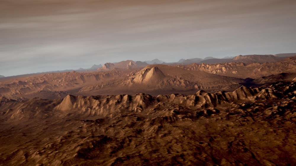 Virtueller Rundflug um den Gale-Krater