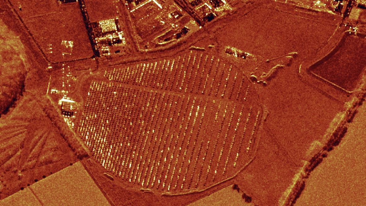 TerraSAR-X-Aufnahme des Solarturms in Jülich