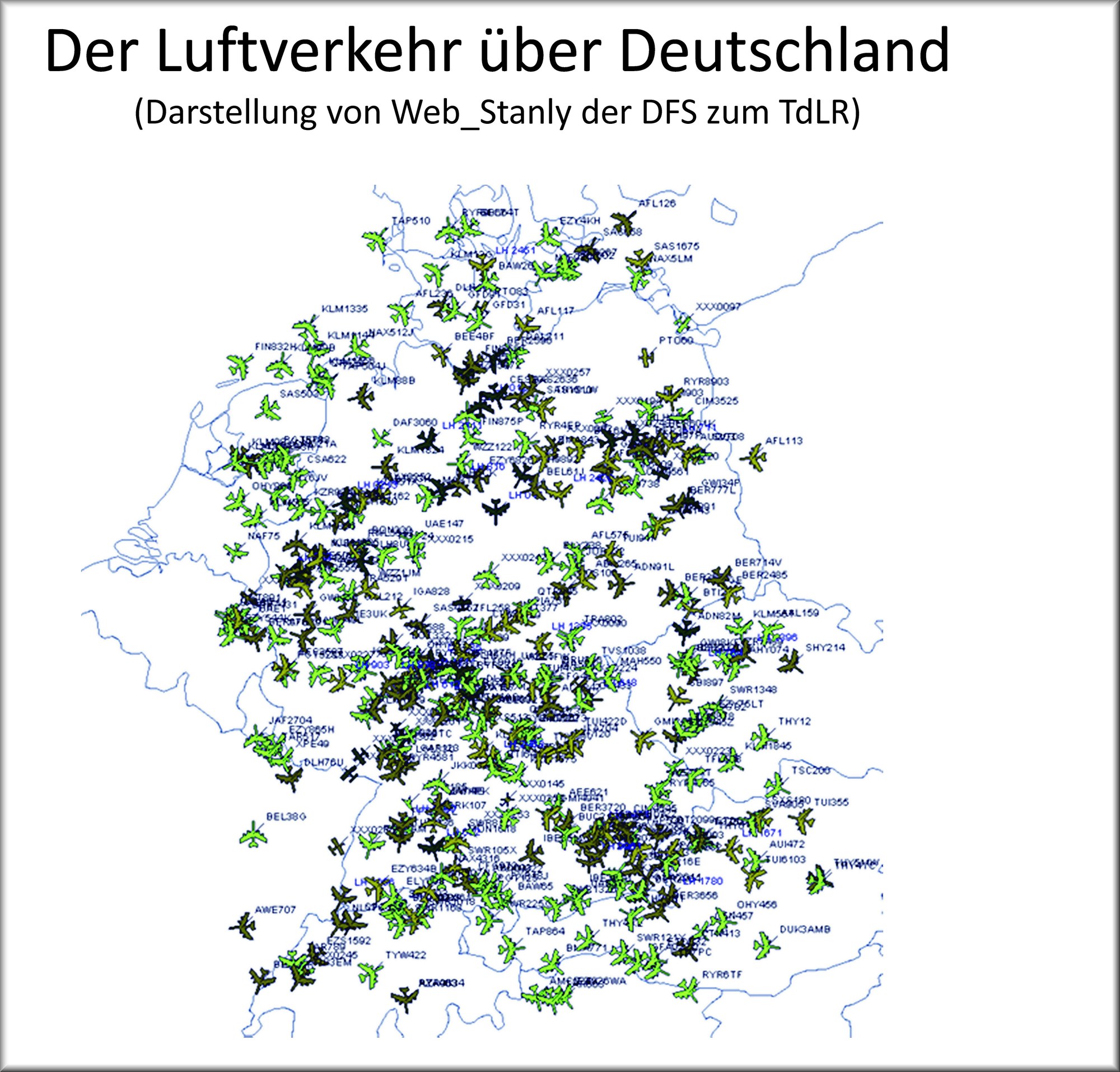Foto Der Luftverkehr über Deutschland