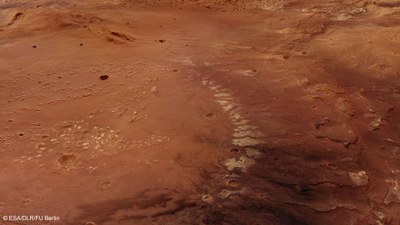 Geschichtete Ablagerungen im Süden des Atlantis-Beckens