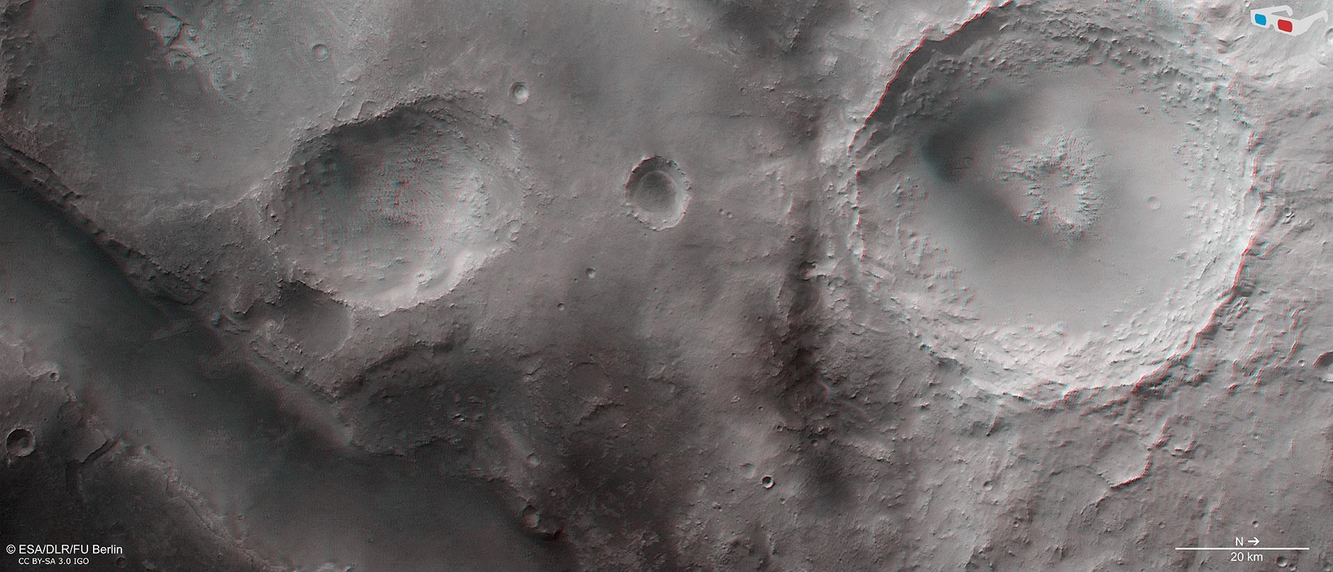 3D-Ansicht (Anaglyphenbild) von Nili Fossae