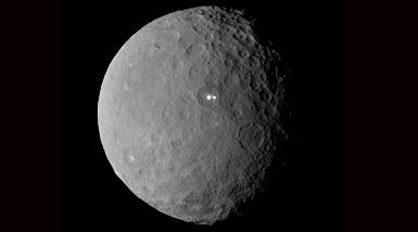 Helle Flecken auf der Oberfläche des Zwergplaneten Ceres