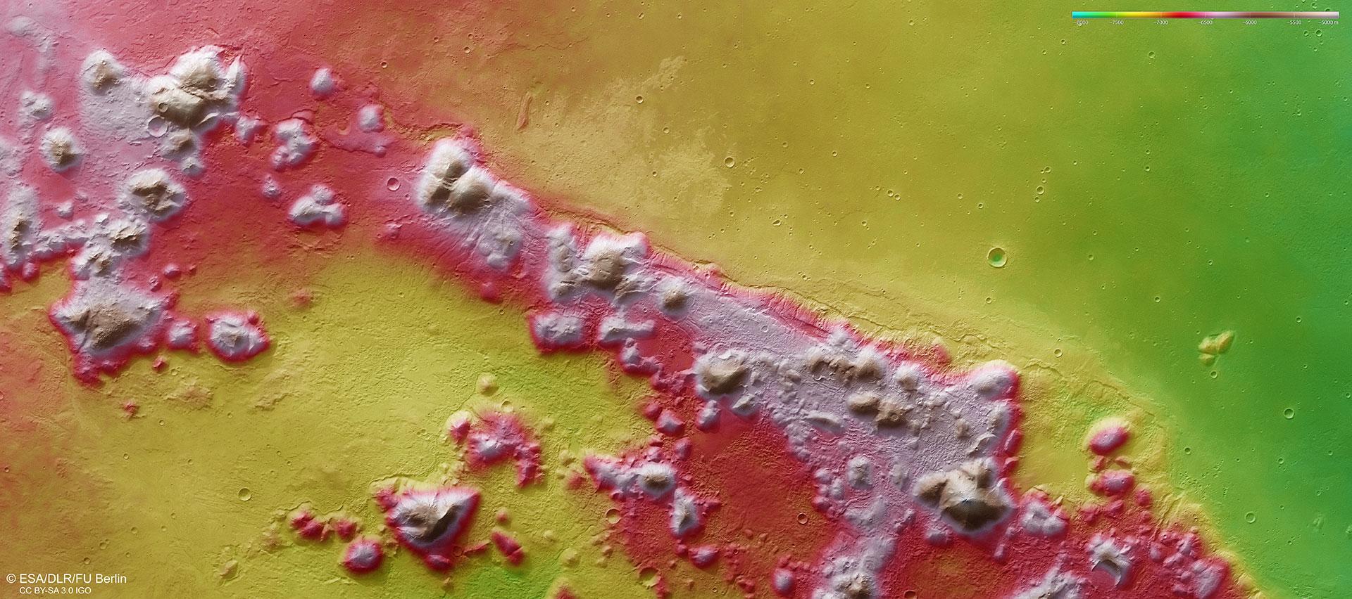 Topographische Bildkarte des Südteils der Phlegra Montes