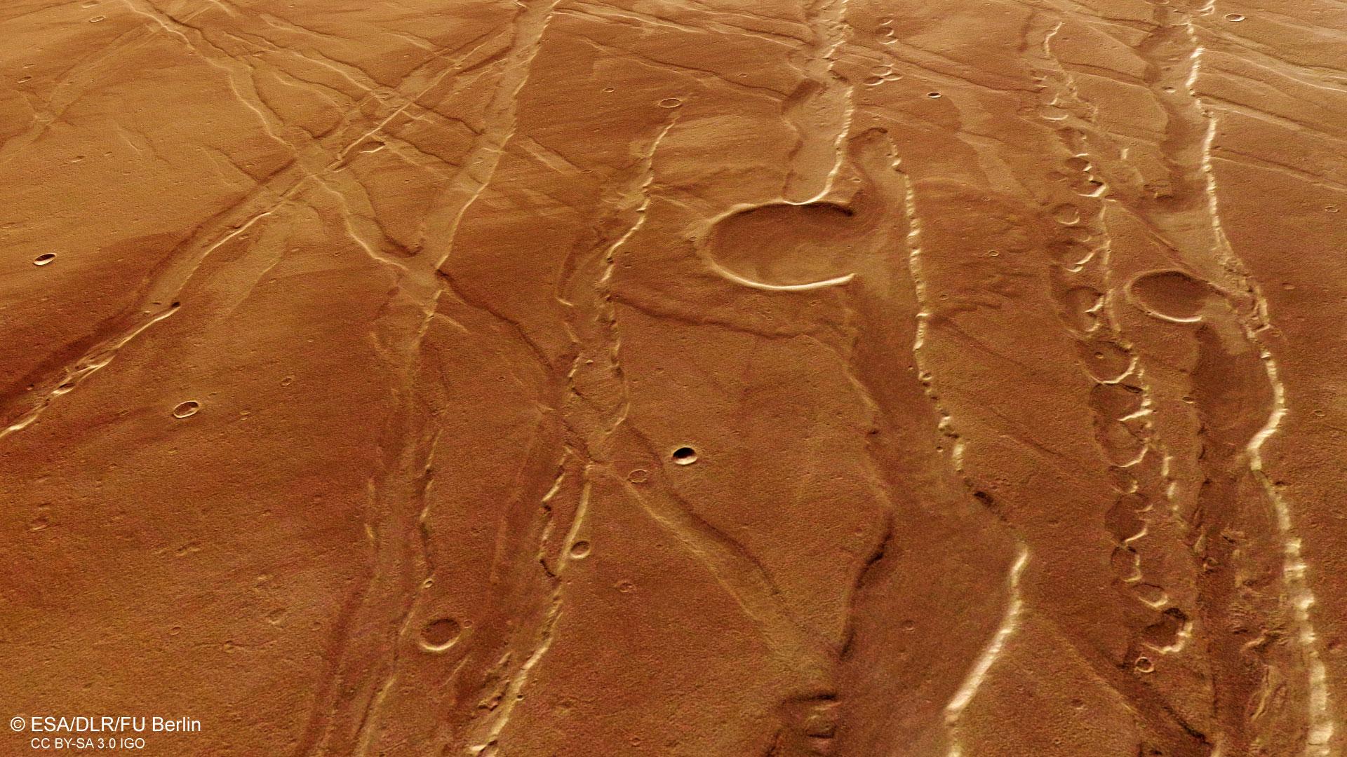 Perspektivische Ansicht von Ascuris Planum