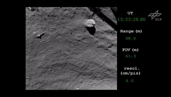 Video: ROLIS-Aufnahmen beim Abstieg auf Churuymov-Gerasimenko
