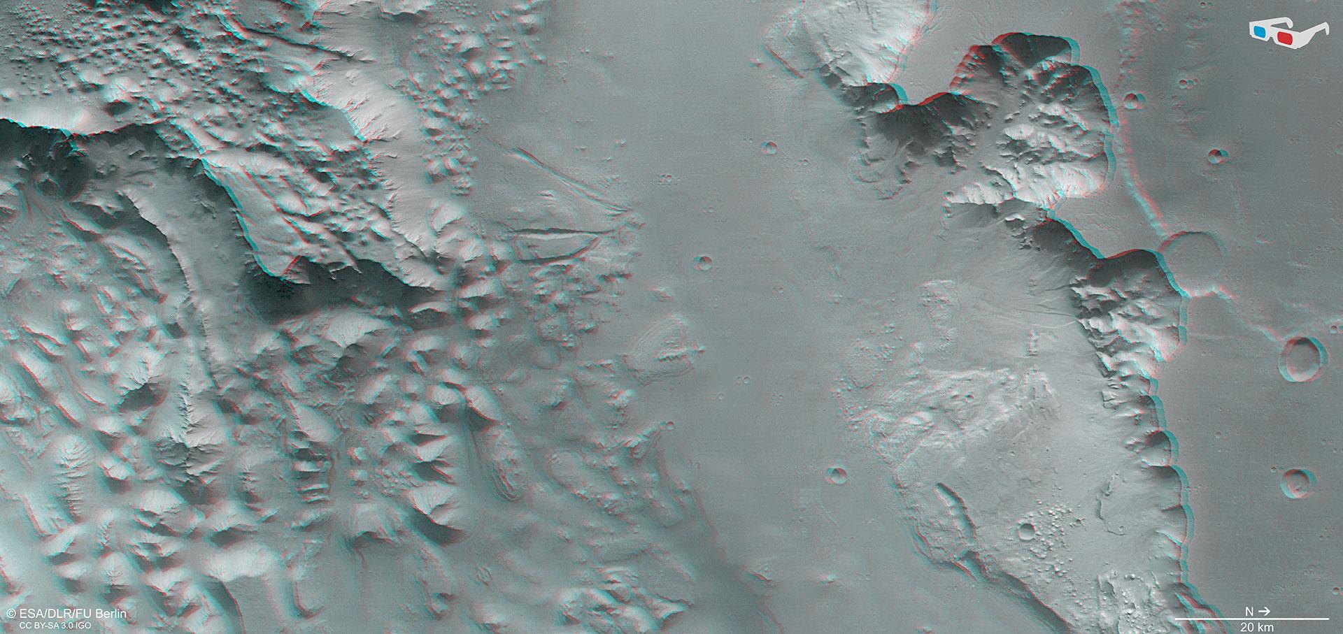 3D-Bild des westlichen Teils von Aurorae Chaos