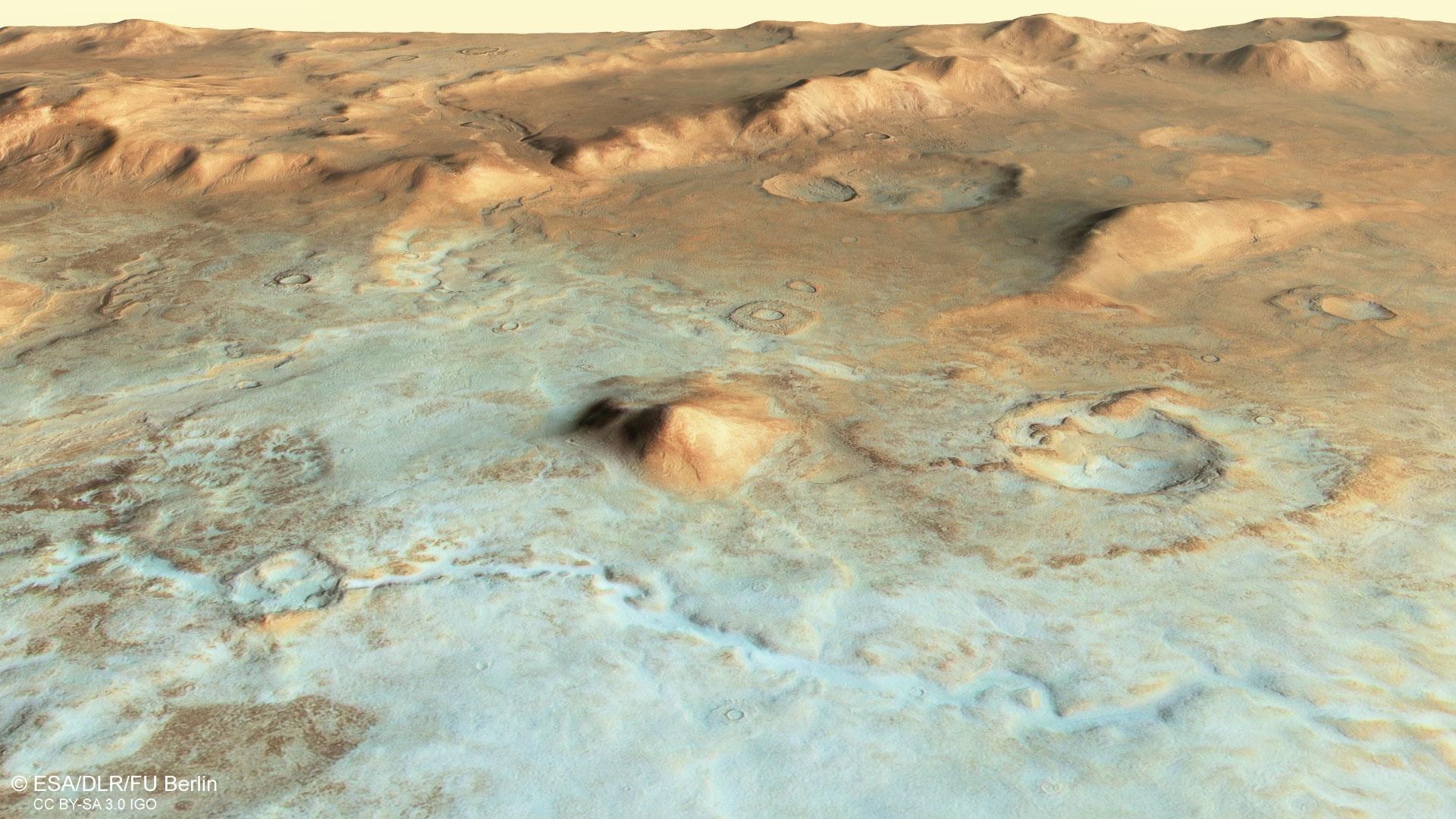 Frost und Eis in Hellas Planitia