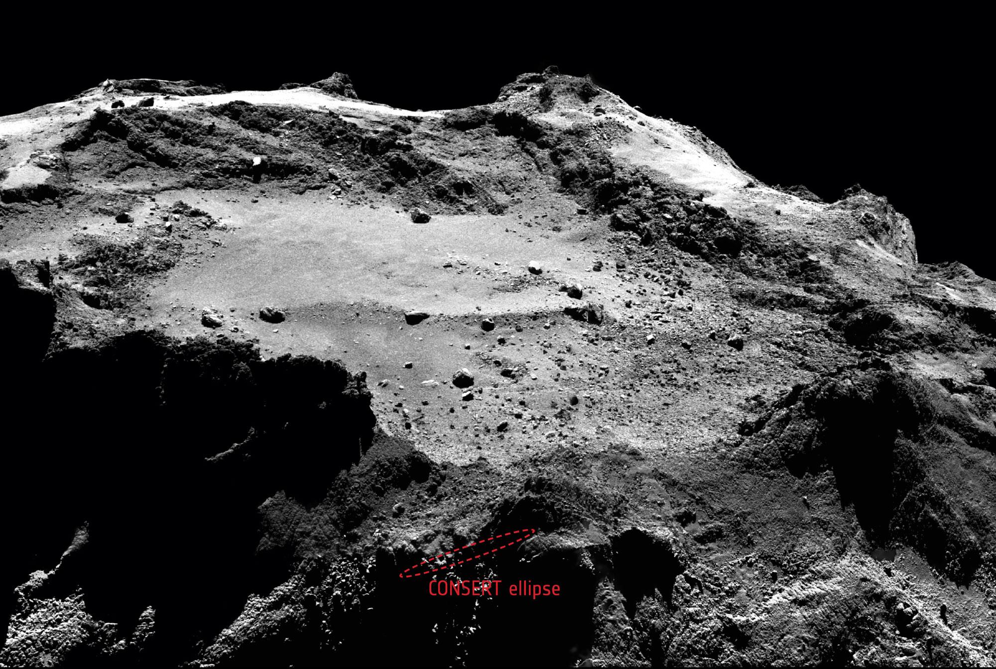 Philae befindet sich an einem für lange Zeit unbekannten Ort