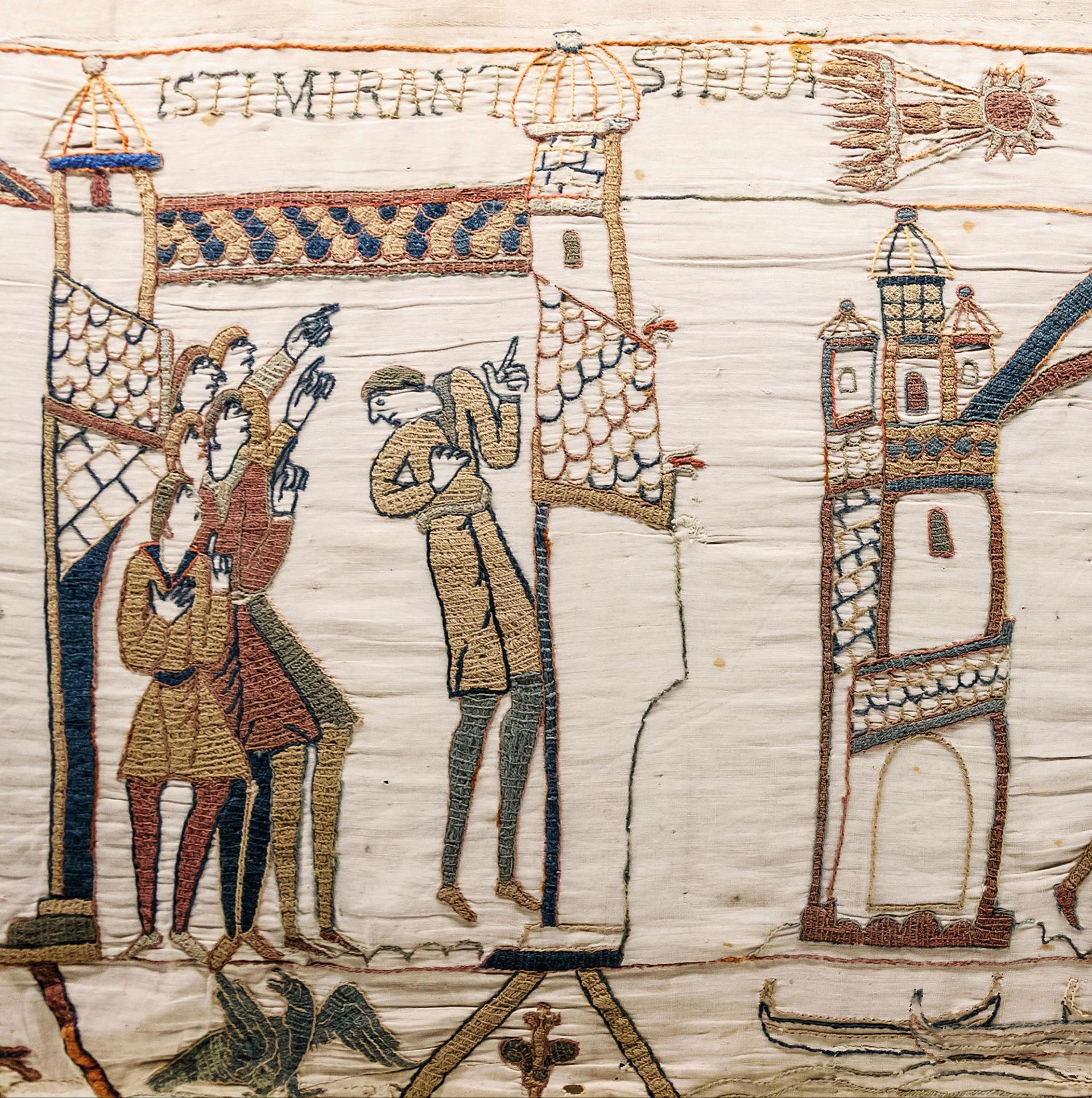 Teppich von Bayeux - vermutlich älteste Darstellung des Halleyschen Kometen