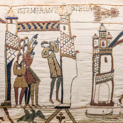 Teppich von Bayeux - vermutlich älteste Darstellung des Halleyschen Kometen
