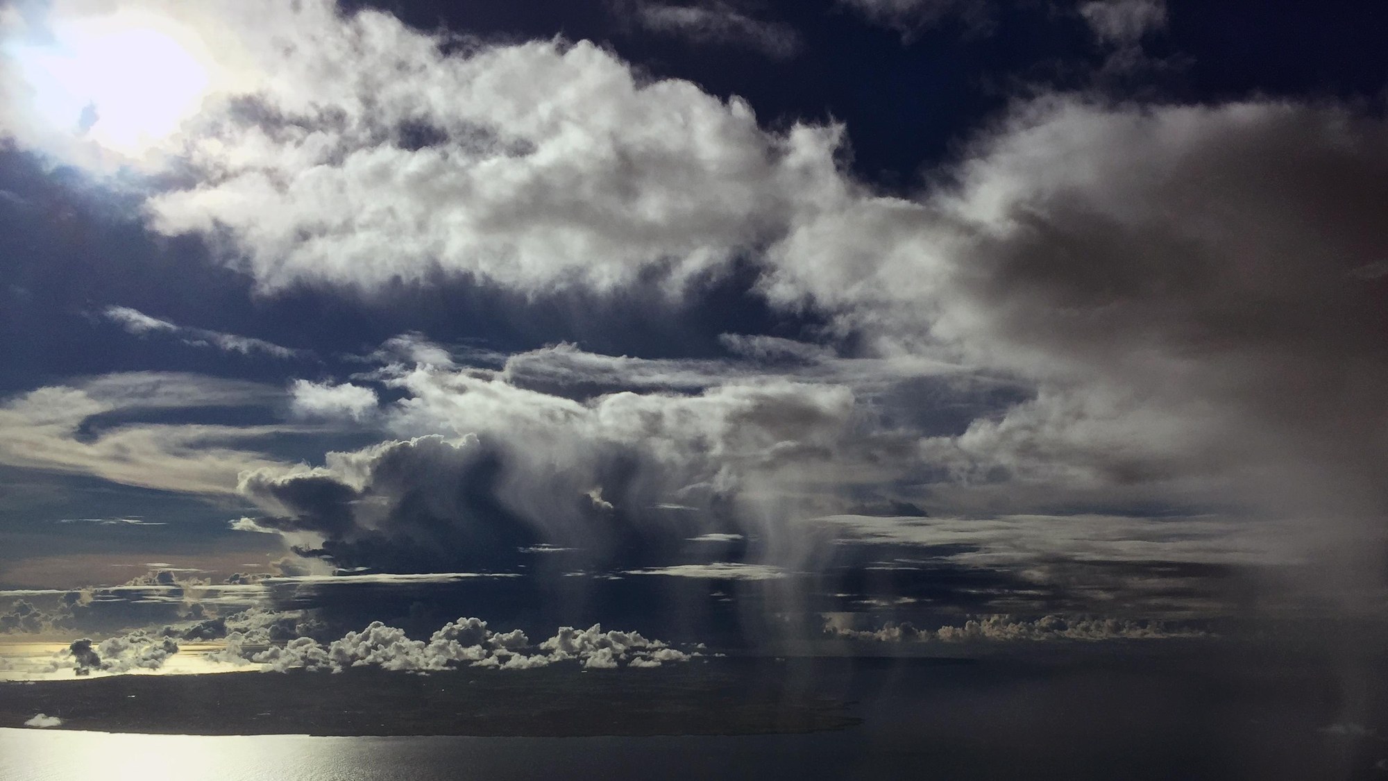 Wolken im Anflug auf Barbados