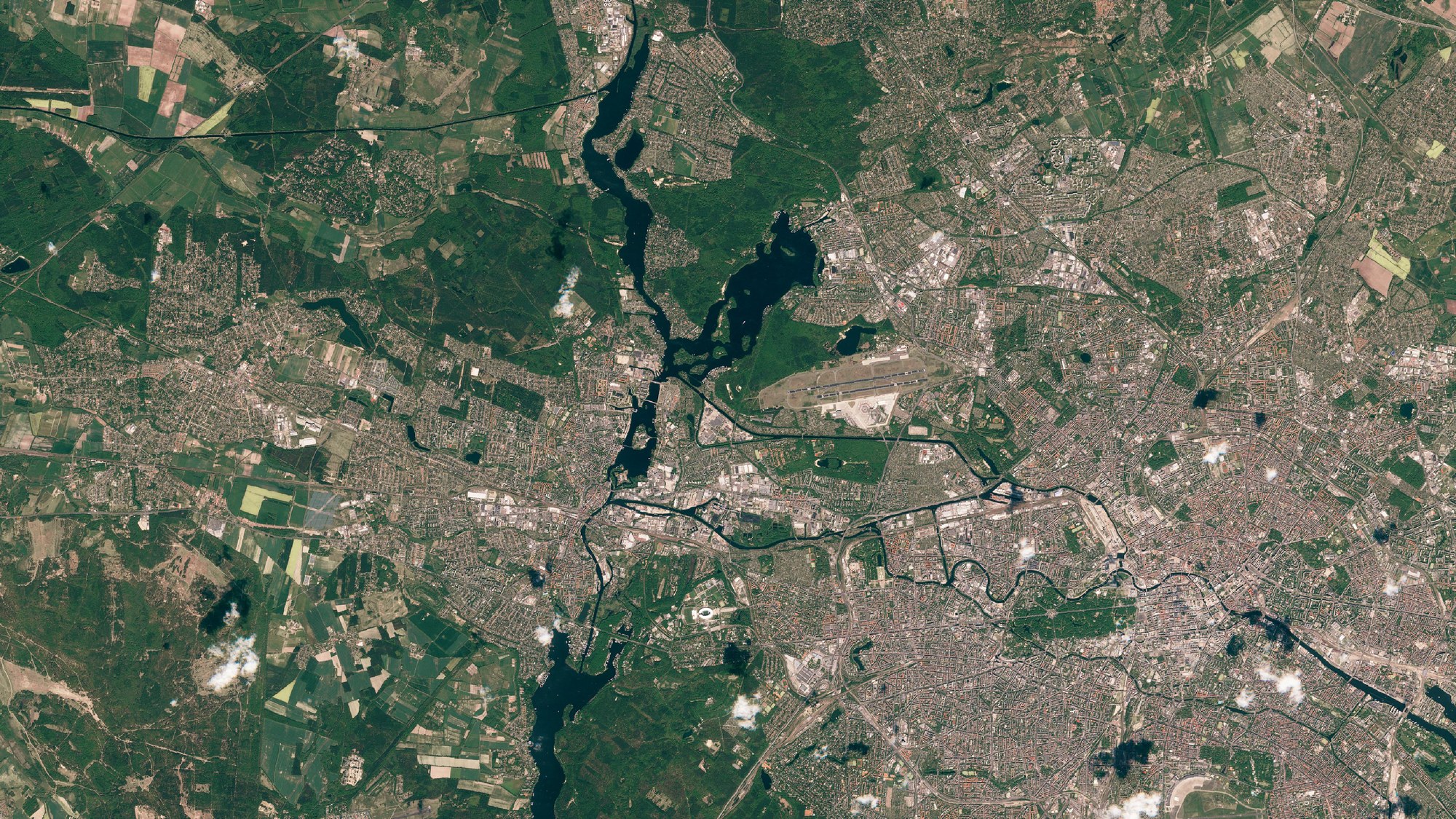 Satellitenbildaufnahme von Berlin