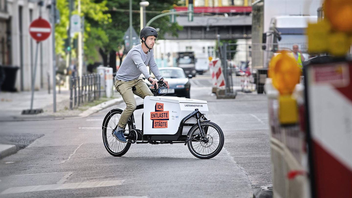 Lastenrad vom Typ Long John
