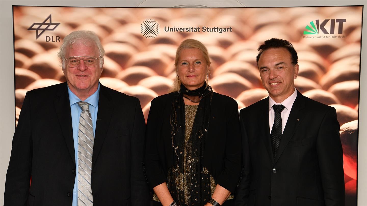 Prof. Robert Laughlin, Prof. Pascale Ehrenfreund und Prof. Andre Thess