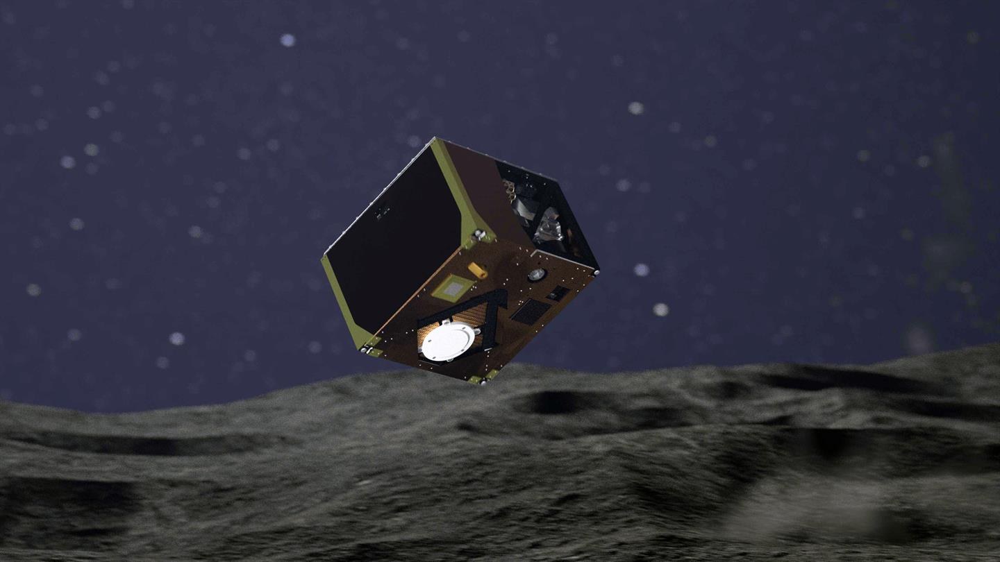 MASCOT sinkt auf den Asteroiden