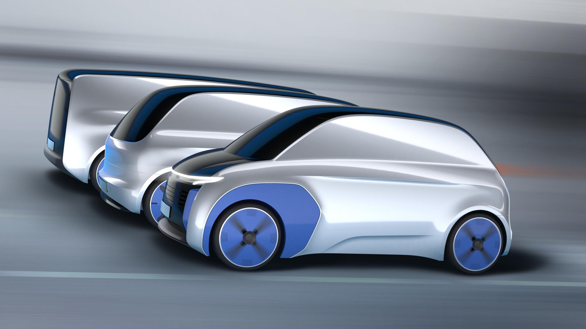 Visualisierung des Urban Modular Vehicle (UMV) des DLR