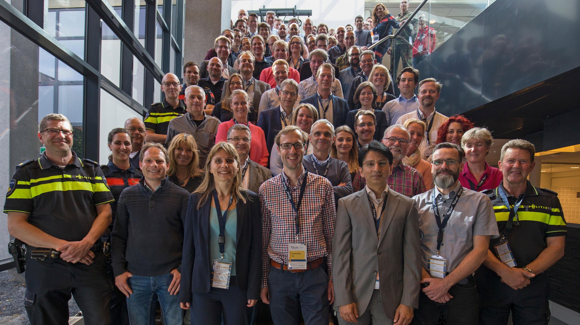 Gruppenfoto der Teilnehmer der DRIVER+ Krisenübung „Niederlande“